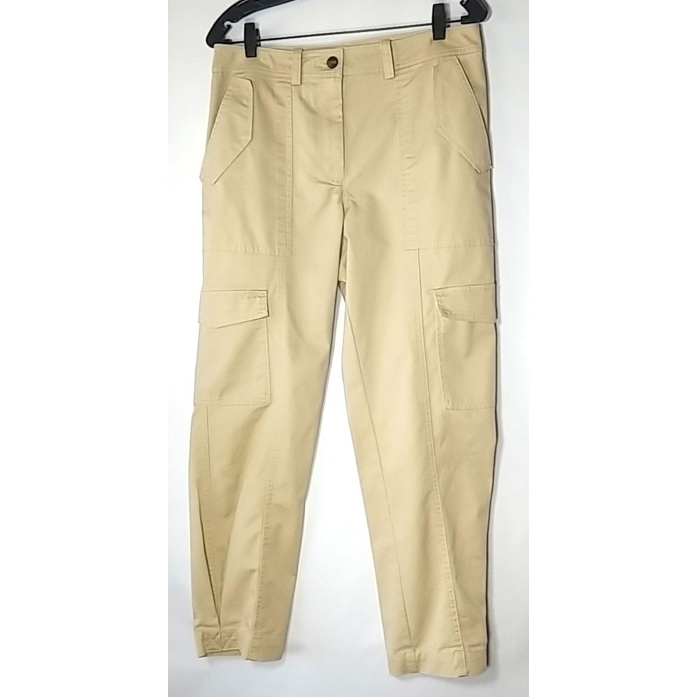 Derek Lam 10 Crosby Women's Khaki Pants Side Slit Hem Safari Size 10 NWT $295.00